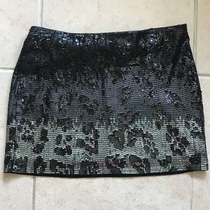 Express Full Sequin Stretch Skirt, Size M